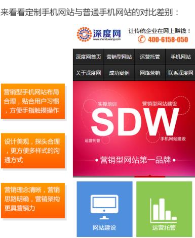深度網(wǎng)手機營銷型網(wǎng)站建設第一品牌