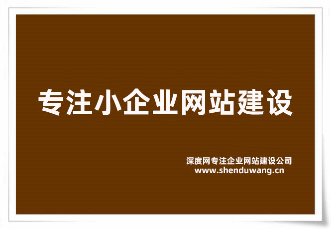 深度網(wǎng)專(zhuān)注小企業(yè)網(wǎng)站建設(shè)的服務(wù)商